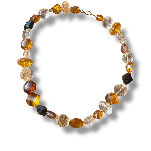 Multicolor Faceted Chunky Beaded Necklace - Picture 5 of 9